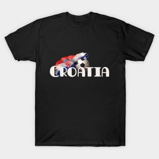 Croatia Text with National Flag Group F World Cup 2022 T-Shirt